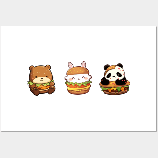 Cute Burger Buddies Posters and Art